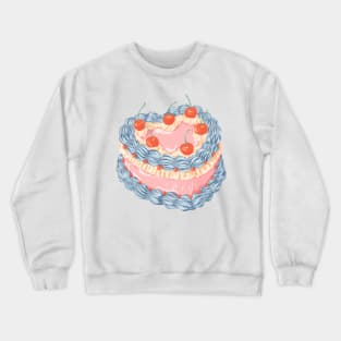 Vintage Cherry Buttercream Cake Crewneck Sweatshirt